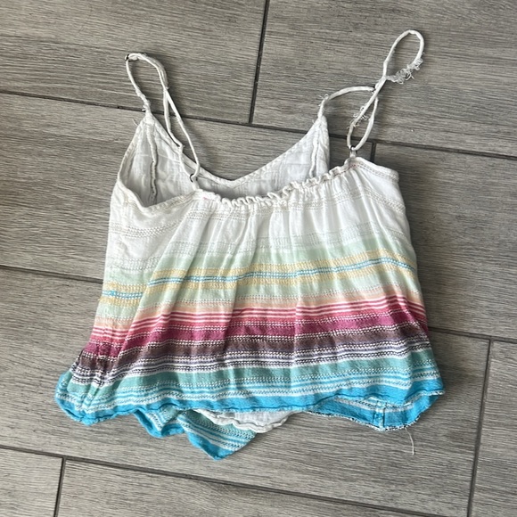 Billabong Striped Cropped Top Small GUC - Picture 7 of 8